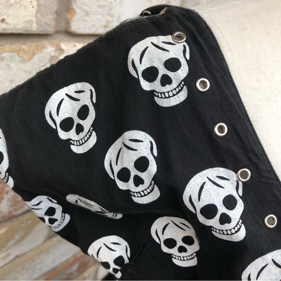 Free For Humanity France Skull Skeleton Dress sz S - Picture 4 of 13